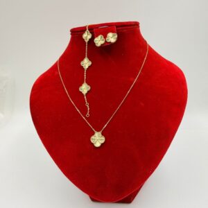 VCA necklace 18k2.9g, chain 18k6.9g,earrings18k 2.3g